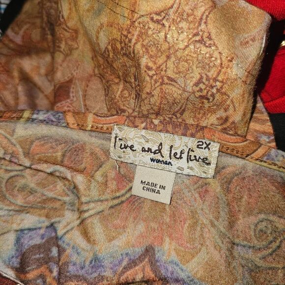 Vintage y2k Earthy boho hippie avant garde tee - Picture 3 of 3